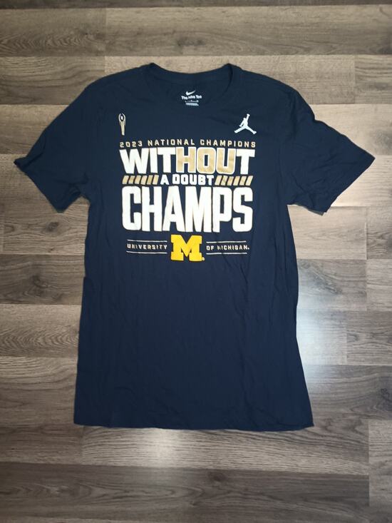 Nike Other - Nike Jordan T-shirt Michigan Wolverines 2023 National Champs Navy Size S